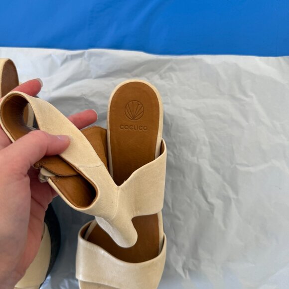 COCLICO Max Tan Platform Sandals with Wedge Heel - Picture 6 of 10